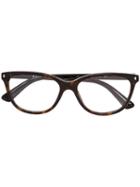 Prada Eyewear - Square Frame Glasses - Women - Acetate - 52, Black, Acetate