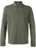 Aspesi Longsleeved Polo Shirt, Men's, Size: Large, Green, Cotton