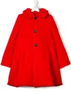 Comme Des Garçons Girl Hooded Oversized Coat - Red