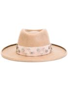 The Kooples Embellished Felt Hat, Women's, Size: 57, Nude/neutrals, Wool/cotton/viscose/metal (other)