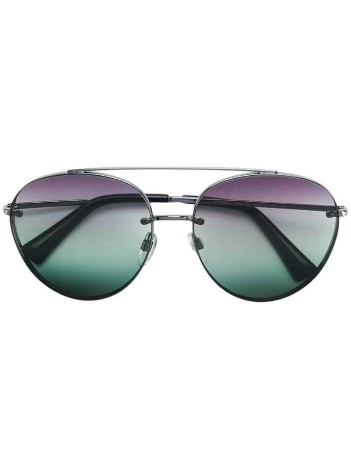 Valentino Eyewear Aviator Style Sunglasses - Black
