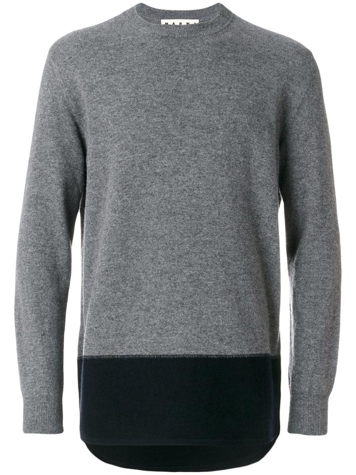 Marni Colour Block Sweatshirt - Grey