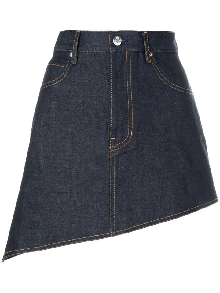Helmut Lang Asymmetric Denim Skirt - Blue