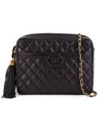 Chanel Vintage Quilted Chain Shoulder Bag, Women's, Black