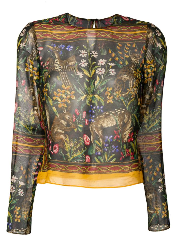 Philosophy Di Lorenzo Serafini Tapestry Print Top - Black