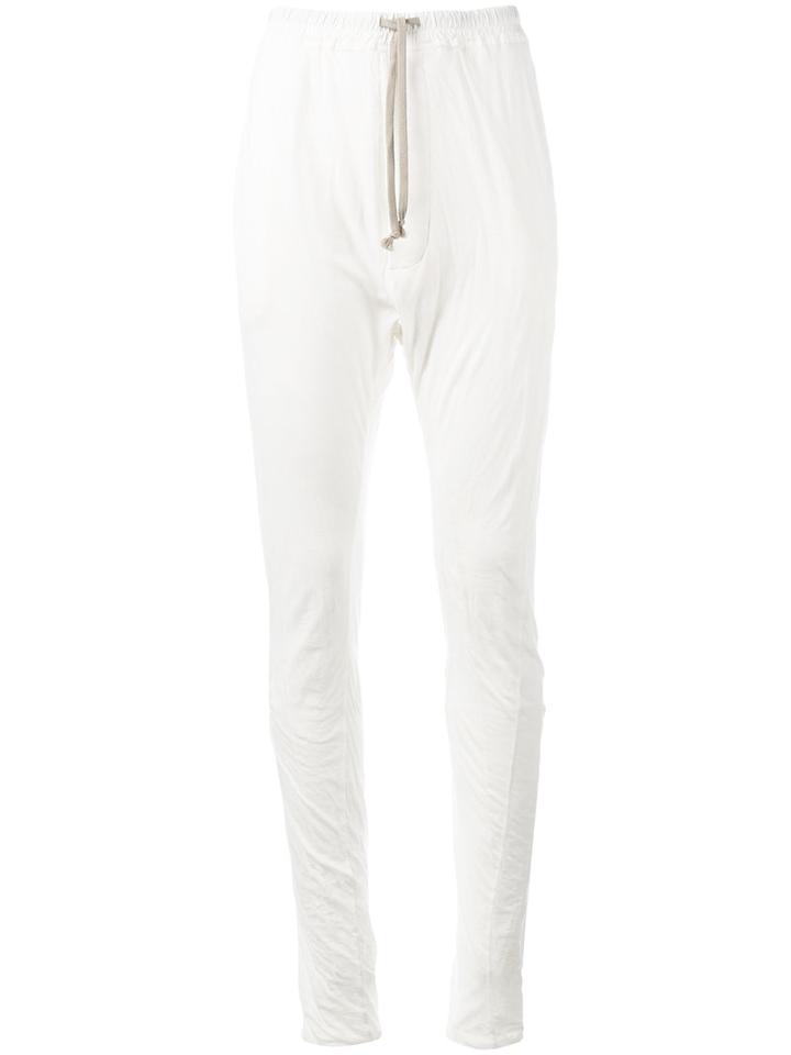 Rick Owens Drkshdw - Drop-crotch Trousers - Women - Cotton - L, Nude/neutrals, Cotton
