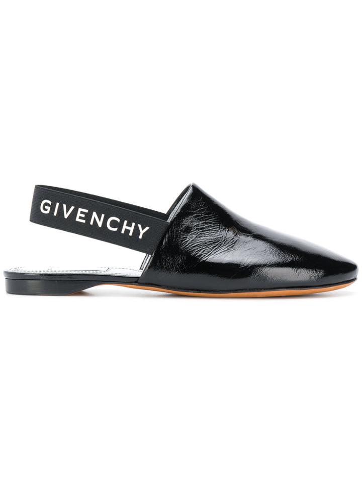 Givenchy Slingback Flat Sandals - Black