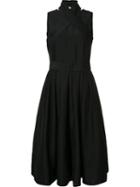 Martin Grant Belted Dress, Women's, Size: 38, Black, Cupro/silk