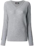 Jo No Fui V-neck Pullover - Grey