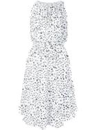 Derek Lam 10 Crosby Ink Dot Print Dress, Women's, Size: 6, White, Polyester/silk