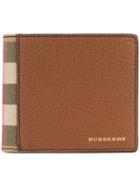 Burberry Check Detail Bifold Wallet - Brown