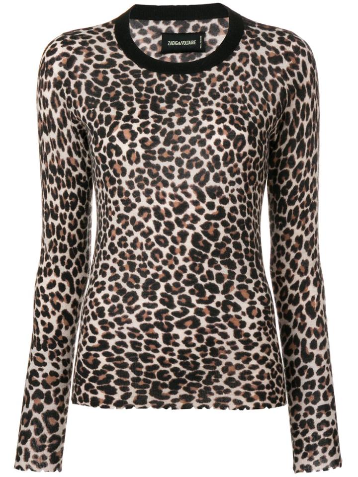 Zadig & Voltaire Leopard Print Jumper - Neutrals