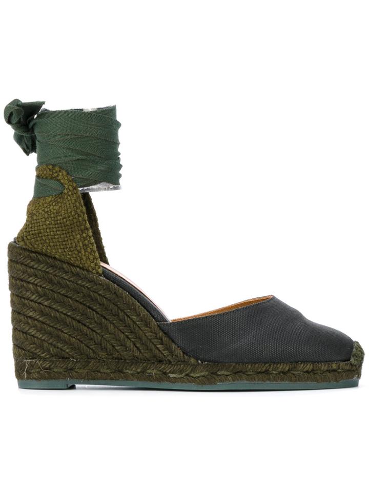 Castañer Wedge Espadrilles - Green
