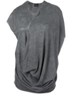 Lost & Found Ria Dunn Draped T-shirt, Women's, Size: Medium, Black, Cotton/cashmere