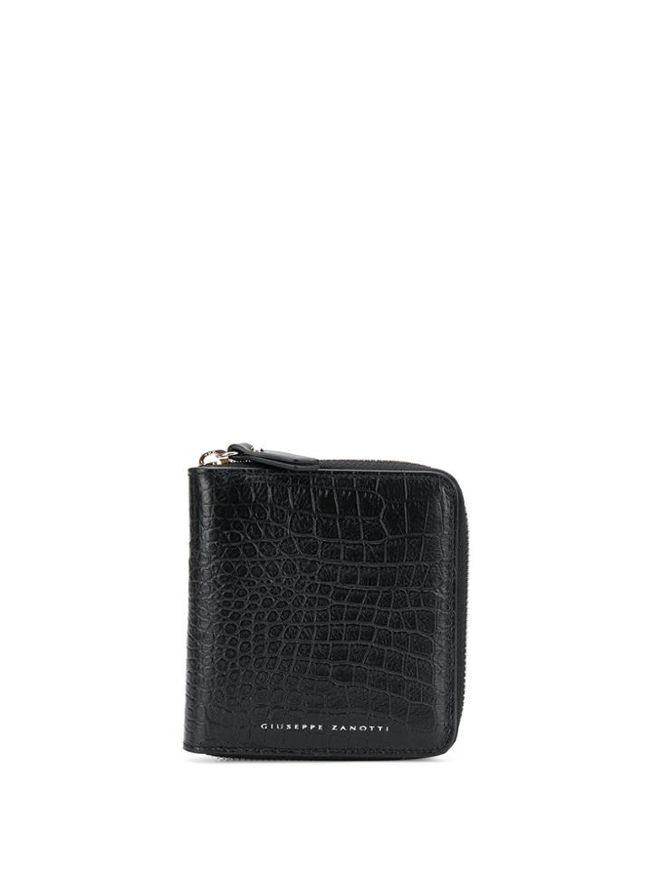 Giuseppe Zanotti Embossed Leather Wallet - Black