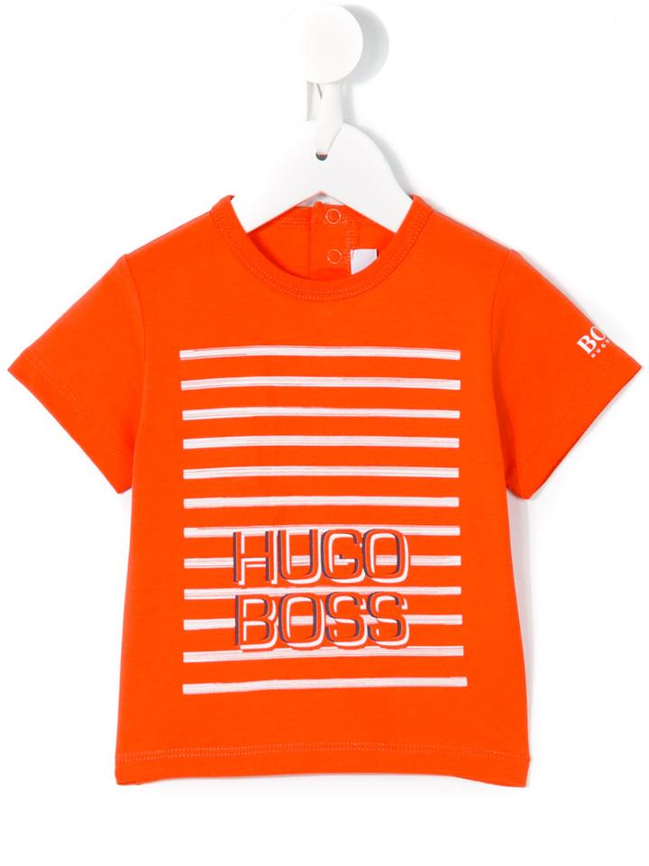 Boss Kids - Logo Print T-shirt - Kids - Cotton - 12 Mth, Toddler Boy's, Yellow/orange