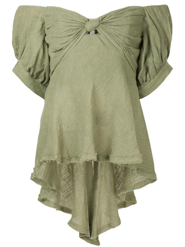 Kitx Off-the-shoulder Blouse - Green