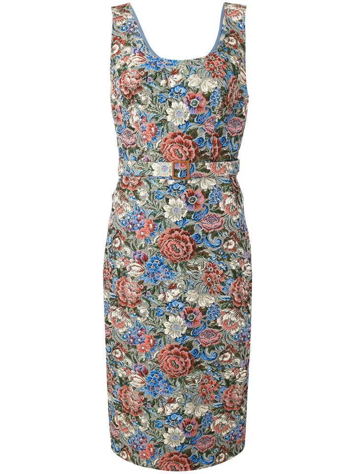 Ermanno Scervino Floral Motif Dress, Women's, Size: 42, Cotton/acrylic/polyester/other Fibers