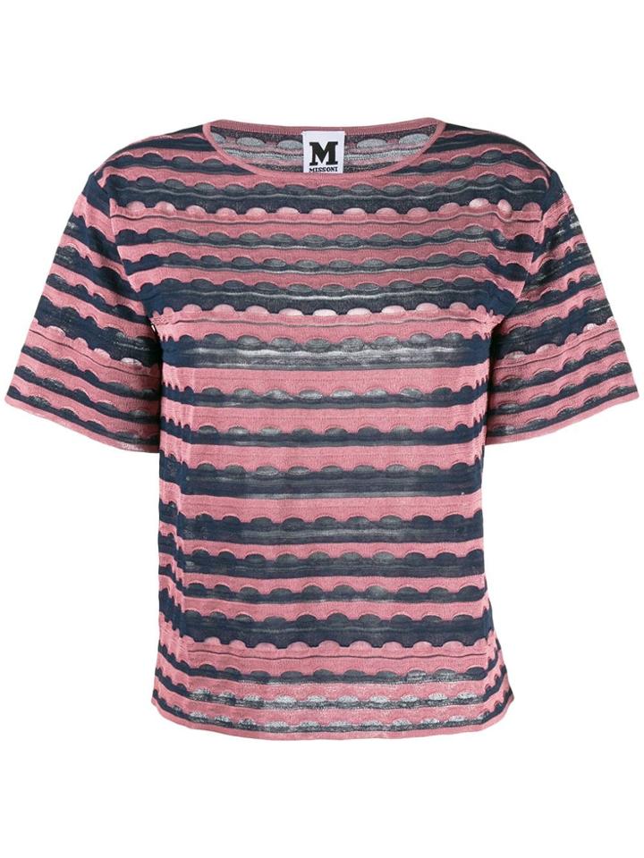 M Missoni Patterned Knitted Top - Pink