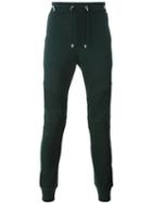 Balmain Skinny Track Pants, Men's, Size: Medium, Green, Cotton