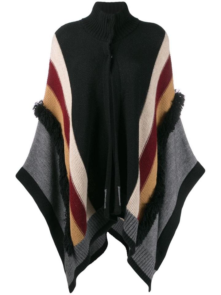 Liu Jo Striped Cardi-coat - Black