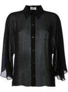 Saint Laurent Semi-sheer Cropped Shirt