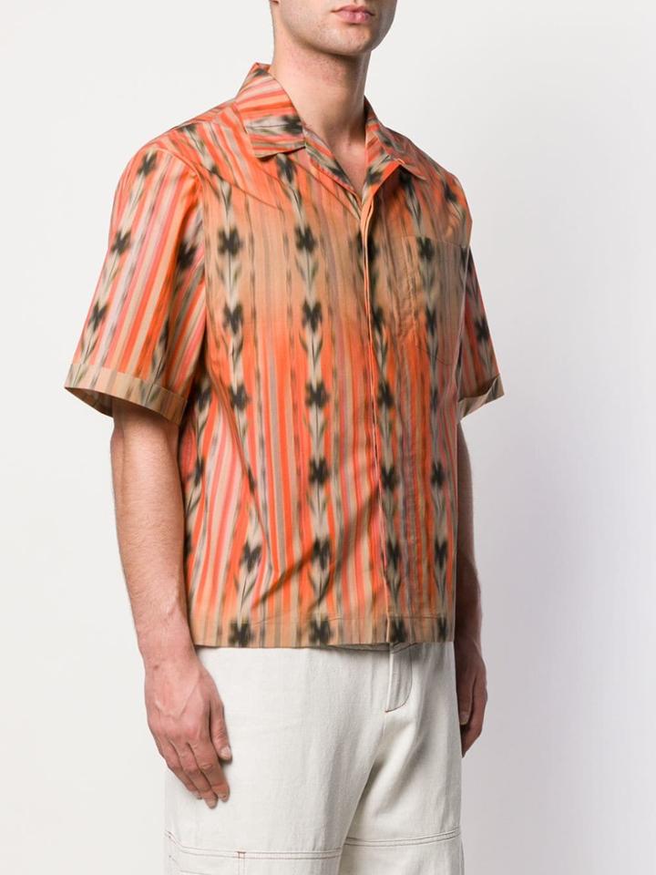 Qasimi Printed Shirt - Orange