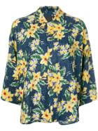 R13 Beaded Floral Shirt - Blue