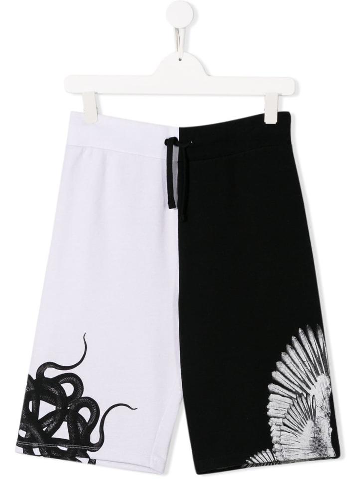 Marcelo Burlon County Of Milan Kids Hybrid Print Shorts - Black