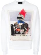 Dsquared2 Photo Print Sweatshirt, Men's, Size: Large, White, Cotton