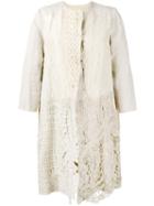 By Walid - Antique Lace Coat - Women - Cotton/linen/flax - S, Nude/neutrals, Cotton/linen/flax