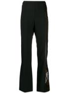 Ilaria Nistri Stripe Detailed Flared Trousers - Black