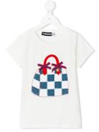 Paesaggino - Handbag Embroidered T-shirt - Kids - Cotton/spandex/elastane - 8 Yrs, White