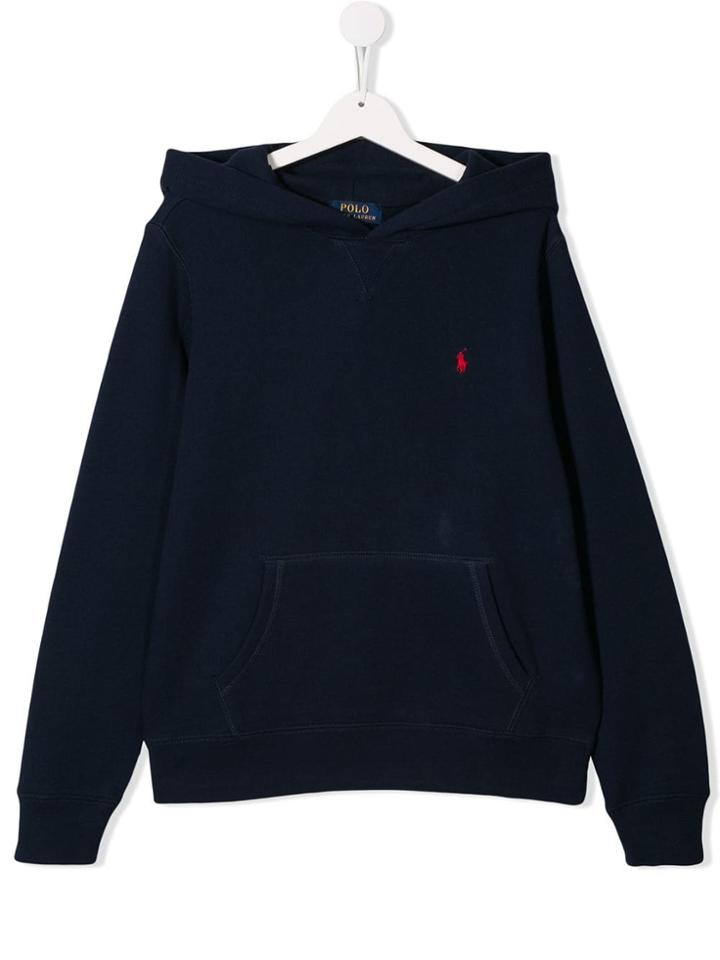 Ralph Lauren Kids Teen Embroidered Logo Hoodie - Blue