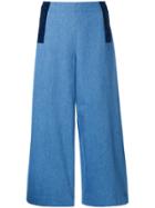 Chinti & Parker Sailor Wide-leg Cropped Jeans Jeans - Blue