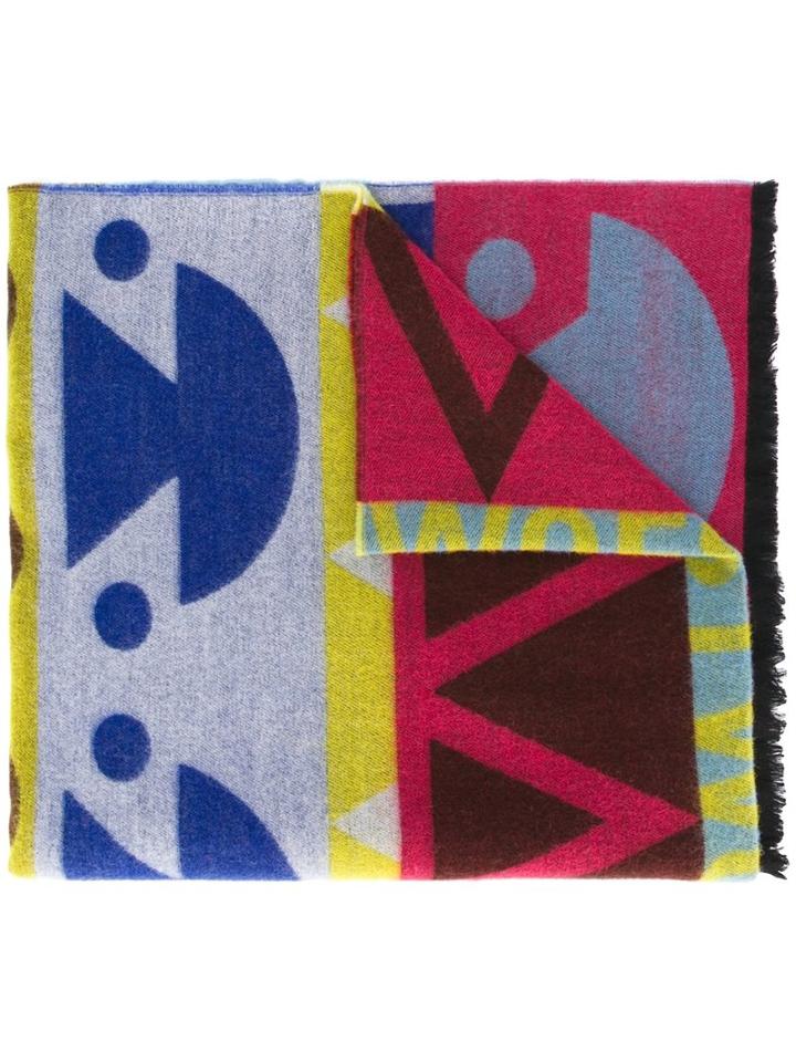 Walter Van Beirendonck 'double Art' Scarf, Adult Unisex, Wool