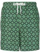 Kiton Diamond Print Swim Shorts - Green