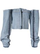 Litkovskaya Off-shoulder Denim Top - Black
