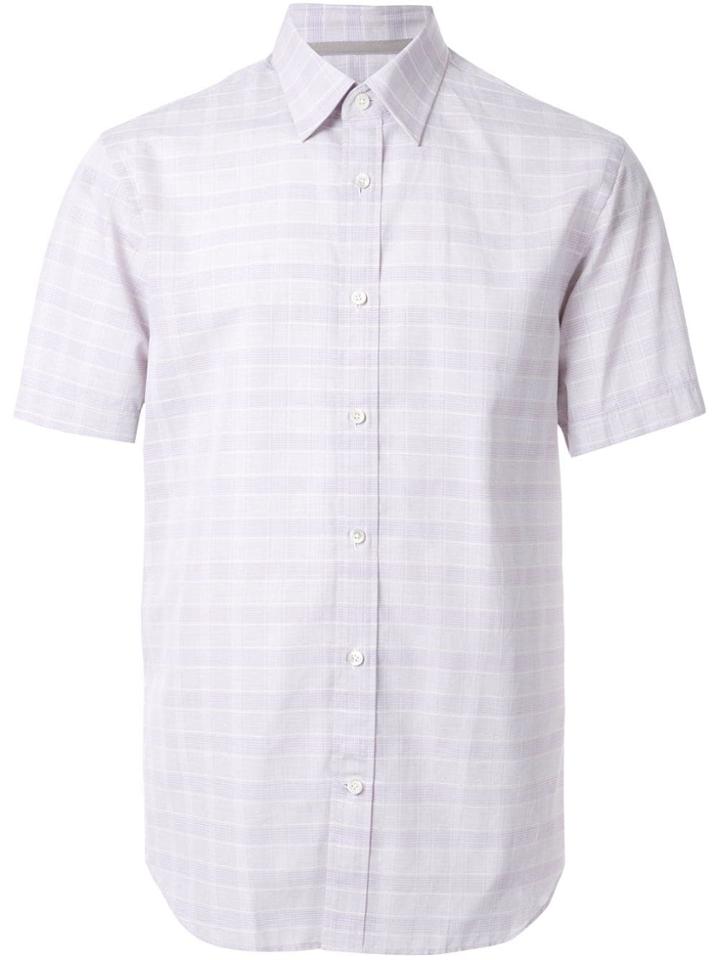 Gieves & Hawkes Check Short-sleeve Shirt - Purple