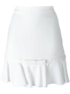 Giambattista Valli Flared Mini Skirt, Women's, Size: 44, White, Silk/viscose/spandex/elastane