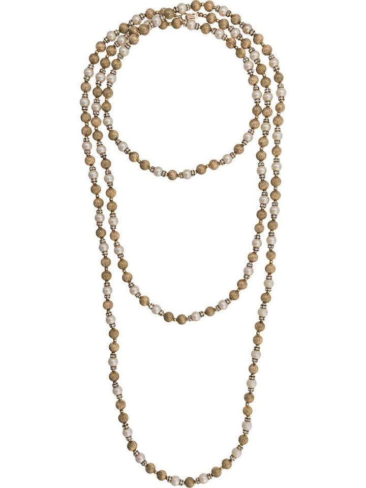 Christian Dior Pre-owned 1990's Pearl Layered Necklace - Gold