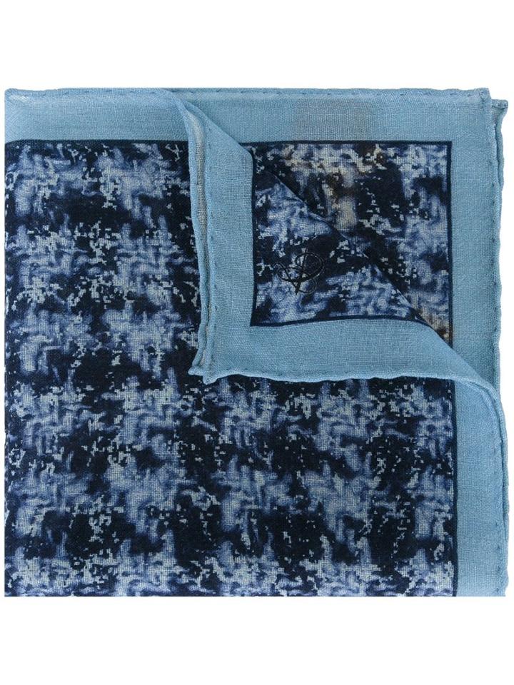Canali Printed Pocket Handkerchief, Men's, Wool