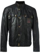 Belstaff Champion Patch Leather Effect Jacket, Men's, Size: 52, Black, Cotton/viscose