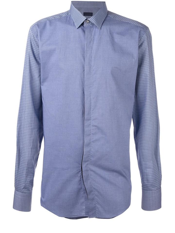 Lanvin Contrast Checked Panel Shirt