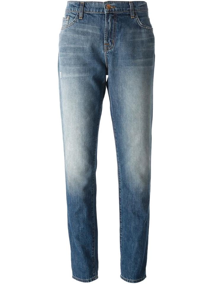 J Brand Stone Washed Boyfriend Jeans, Women's, Size: 31, Blue, Cotton/lyocell