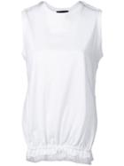 Simone Rocha Side Slit Top, Women's, Size: Small, White, Cotton/polyamide