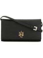 Alexander Mcqueen Logo Plaque Crossbody Bag, Women's, Black, Calf Leather