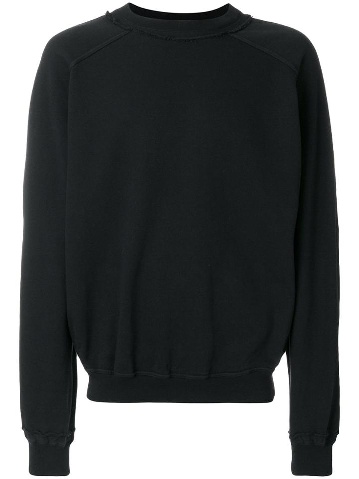 Haider Ackermann Distressed Neck Line Sweatshirt - Black