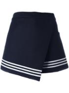 Sea Wrap Effect Shorts, Women's, Size: 2, Blue, Cotton/polyamide/polyester/other Fibers