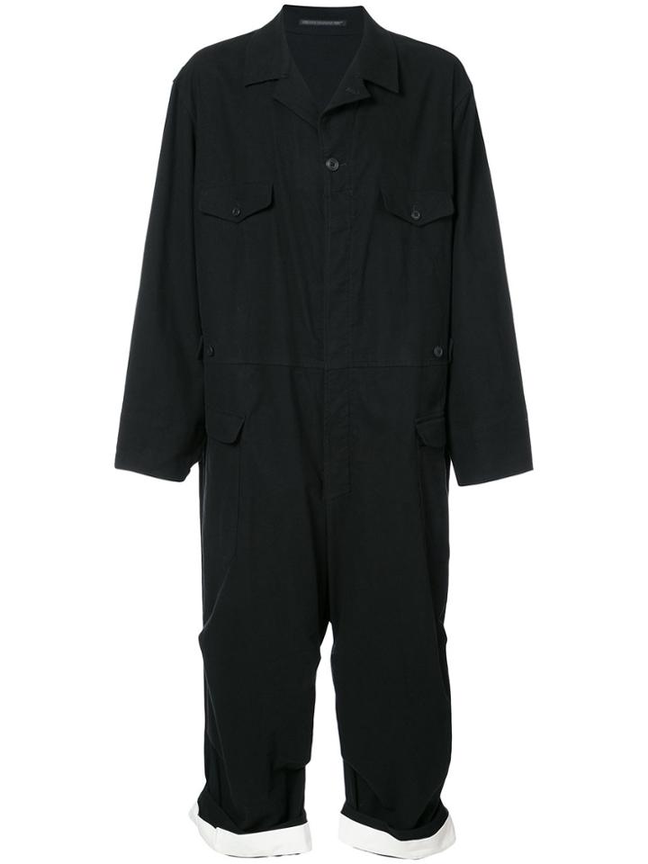 Yohji Yamamoto Cropped Jumpsuit - Black